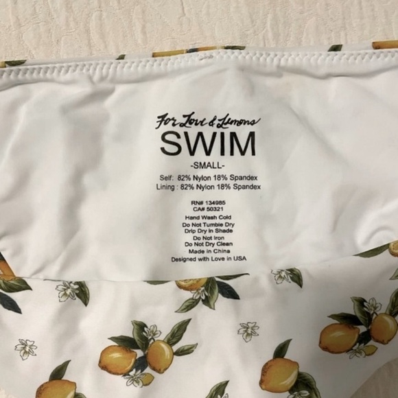 Lemon three piece 🍋 swim set. Ruffle bikini size small. Worn once - Picture 4 of 12